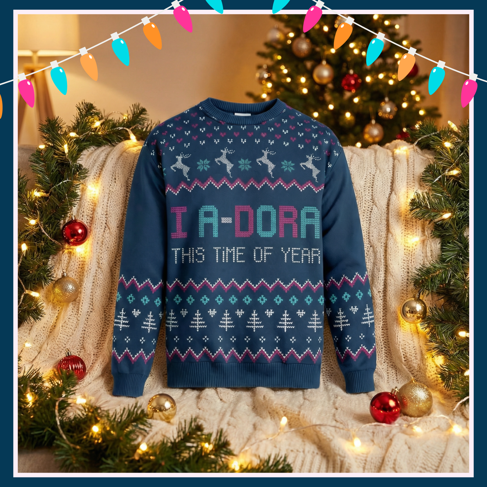The A-DORA-ble Ugly Christmas Sweater